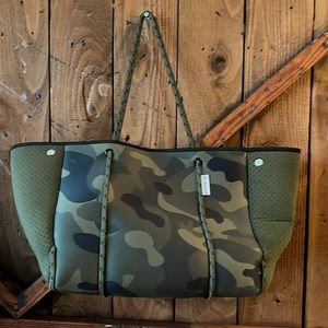 Ah-dorned Neoprene Camo Tote Bag